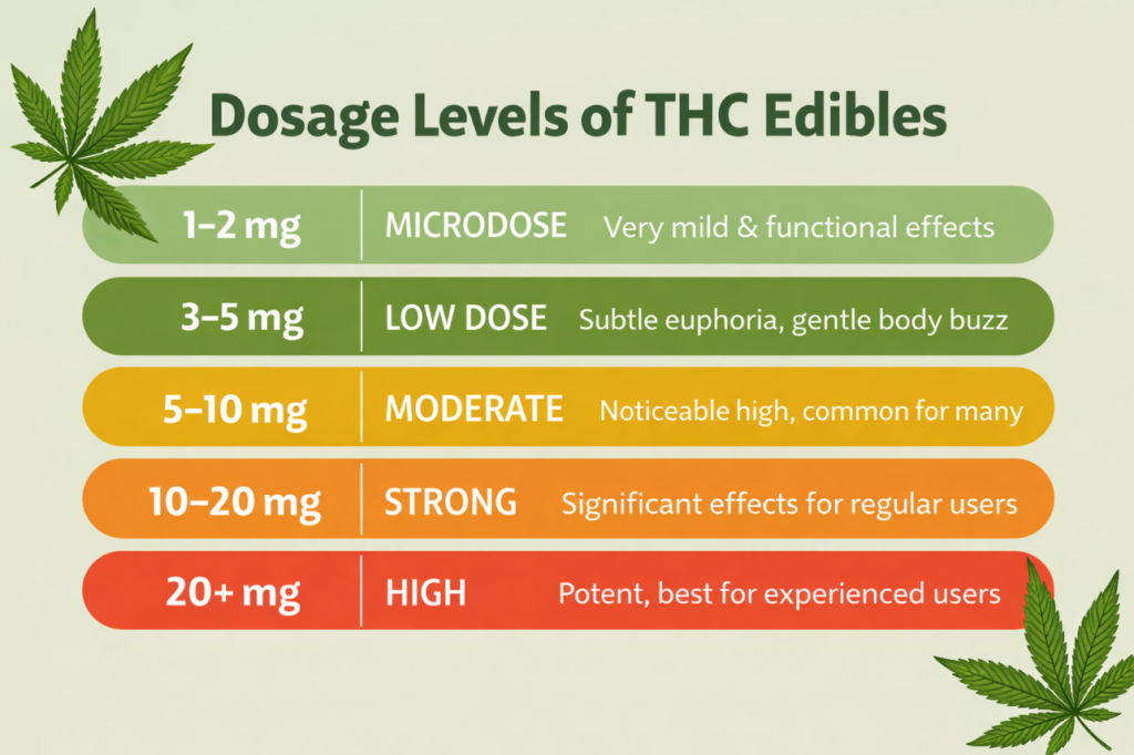 THC Edible dosage